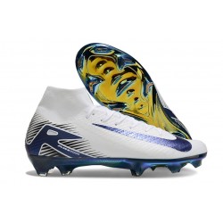 Nike Zoom Mercurial Superfly X Elite FG Blanc Bleu