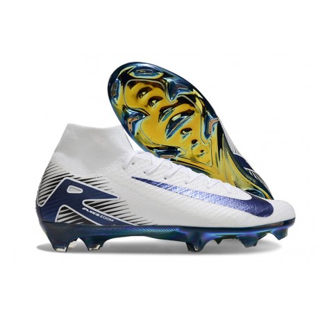 Nike Zoom Mercurial Superfly X Elite FG Blanc Bleu