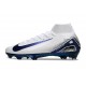 Nike Zoom Mercurial Superfly X Elite FG Blanc Bleu