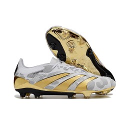 Chsussure Adidas Predator Elite FG Or Blanc Gris