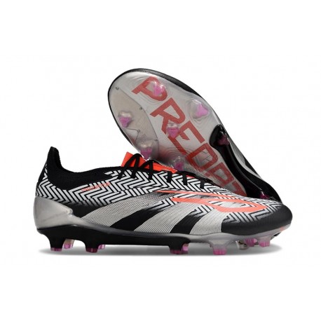 Chsussure Adidas Predator Elite FG Noir Blanc Orange