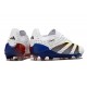 Chsussure Adidas Predator Elite FG Blanc Gris Bleu Noir
