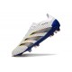 Chsussure Adidas Predator Elite FG Blanc Gris Bleu Noir