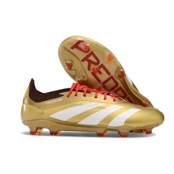 Chsussure Adidas Predator Elite FG Or Blanc Rouge