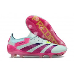 Chsussure Adidas Predator Elite FG Bleu Très Pâle Rose Lucide Jaune Semi Solaire