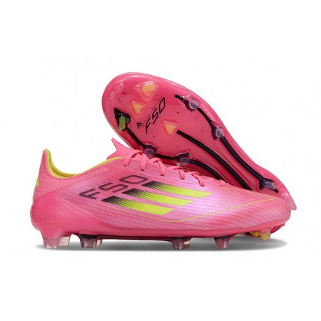 Crampon de Foot adidas F50 Elite FG Rosa Amarillo