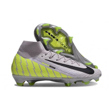 Nike Air Zoom Mercurial Superfly 10 Elite FG Gris Noir Volt