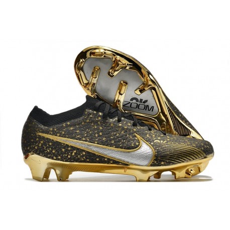 Nouvelle Nike Zoom Mercurial Vapor XV Elite FG Noir Argent Or