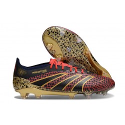 Chsussure Adidas Predator Elite FG Rouge Lucide Or Noir