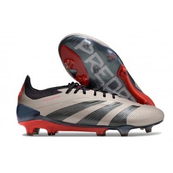 Chsussure Adidas Predator Elite FG Platin Métallique Noir Aurore Carbone