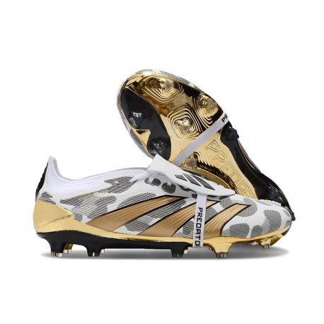 Chaussure Adidas Predator Elite FT FG Blanc Or Gris