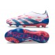 Adidas Predator Elite Laceless FG Nouvelle Blanc Ftwr Bleu Solaire Rose Solaire
