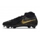 Chaussure Nike Phantom Luna II Elite FG Noir Or Monnaie Métallique