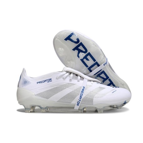 Chaussures Adidas Predator Elite FT FG Blanc Argent Métallique Royal Vif