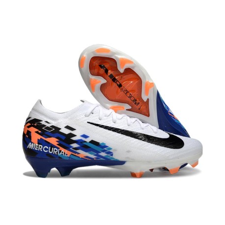 Nike Zoom Mercurial Vapor 16 Elite FG Blanc Noir Bleu