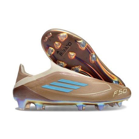 adidas F50 Elite LL FG Nouvelle X BAD BUNNY Carton Blanc Crème Cyan Vif