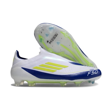 adidas F50 Elite LL FG Nouvelle Blanc Jaune Solaire Bleu Lucide