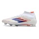 Chaussures adidas F50 Elite Mid FG Advancement - Blanc Rouge Bleu