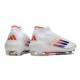 Chaussures adidas F50 Elite Mid FG Advancement - Blanc Rouge Bleu