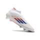 Chaussures adidas F50 Elite Mid FG Advancement - Blanc Rouge Bleu