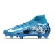 Nike Air Zoom Mercurial Superfly 10 Elite FG Bleu Blanc