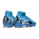 Nike Air Zoom Mercurial Superfly 10 Elite FG Bleu Blanc