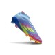 Chaussures adidas F50 Elite Mid FG Bleu Fusion Citron Lucide Rose Lucide