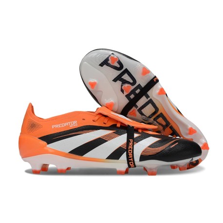 Chaussures Adidas Predator Elite FT FG Noir Blanc Orange
