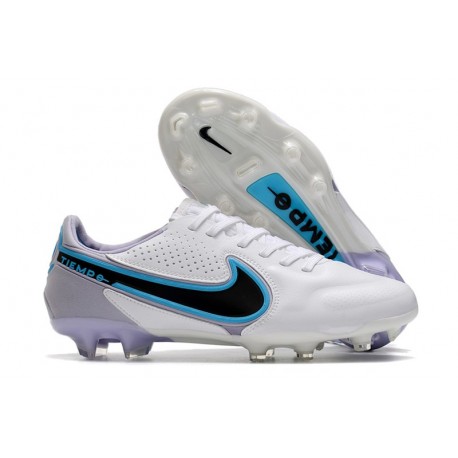 Chaussure Nike Tiempo Legend 9 Elite FG Blanc Noir