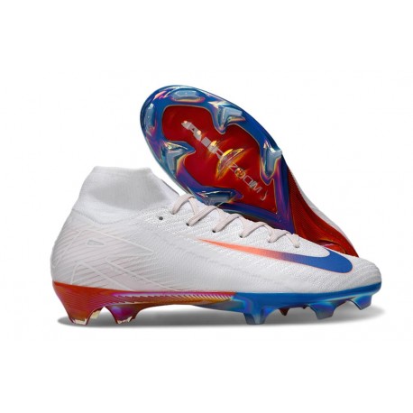 Nike Zoom Mercurial Superfly X Elite FG Blanc Bleu Rouge