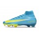 Nike Zoom Mercurial Superfly X Elite FG Bleu Jaune