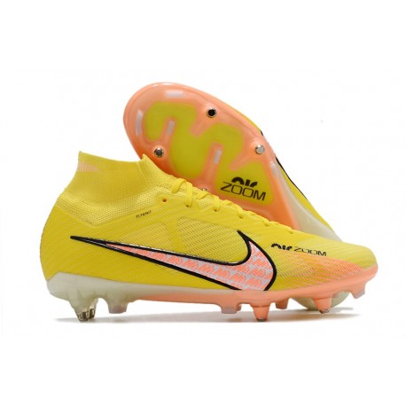Nike Zoom Mercurial Superfly 9 Elite Sg-pro Yellow Strike Sunse Glow Doll