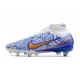 Nike Zoom Mercurial Superfly 9 Elite Sg-pro White Blue Gold