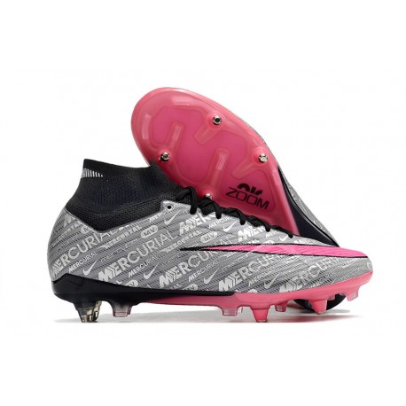 Nike Zoom Mercurial Superfly 9 Elite Sg-pro XXV Argent Métallique Hyper Rose Noir