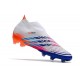 Chaussures de football adidas PREDATOR EDGE+ FG Blanc Jaune Solaire Bleu Power